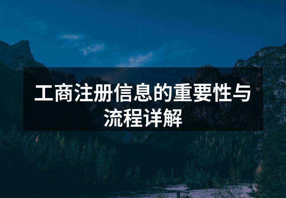 工商注册信息的重要性与流程详解